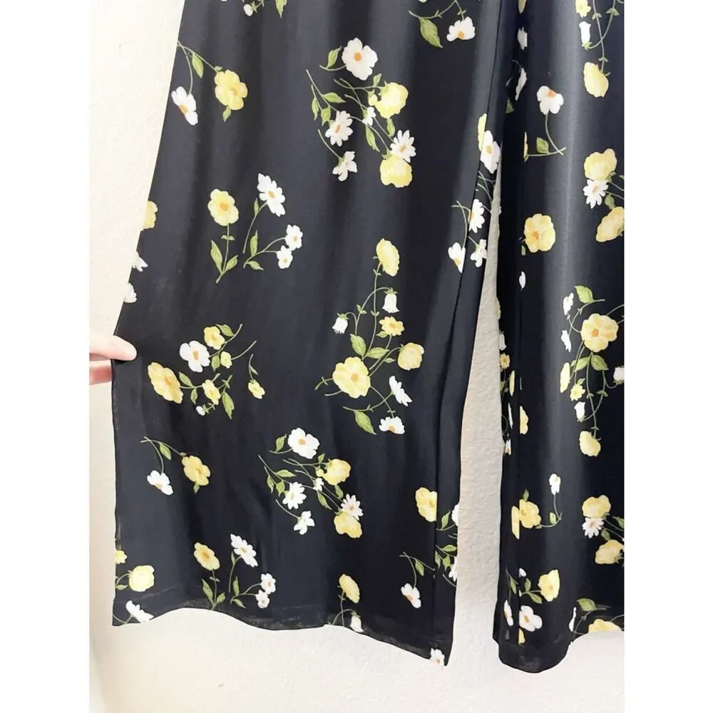 Reformation Starry Pant in a Floral Piazza Print. Wide leg floral boho pants